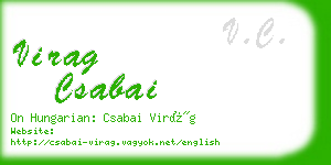 virag csabai business card